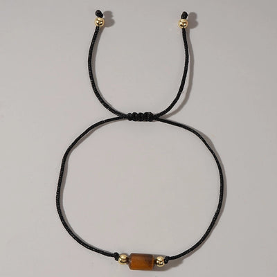 Autumn and Winter New Arrival Hot Sale New Chinese Color Natural Stone Copper Bead Bracelet Advanced Simple Personality Trendy Bracelet All-Matching