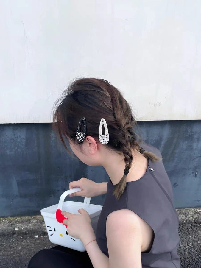 Women's Simple Style Classic Style Color Block Acetic acid sheets Inlay Zircon Hair Clip