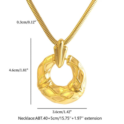 Jewelry Streetwear Geometric 304 Stainless Steel Plating Earrings Necklace