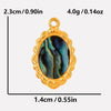 Jewelry Vintage Style Classic Style Oval 304 Stainless Steel Shell Abalone Shell 18K Gold Plated Irregular Plating Pendant Necklace