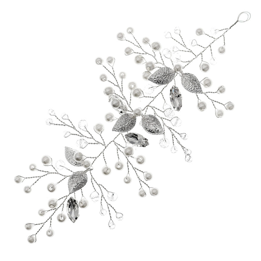 elegant princess lady flower artificial crystal artificial pearl hair band