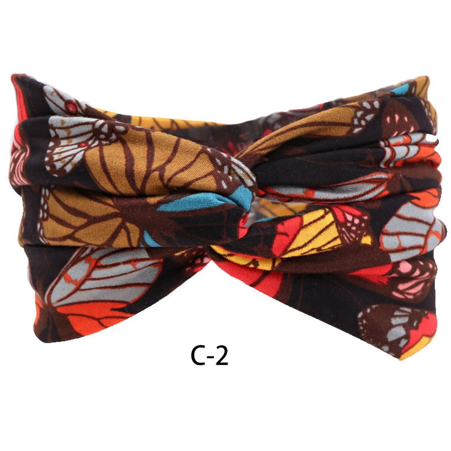 elegant streetwear plaid leopard cloth hair band