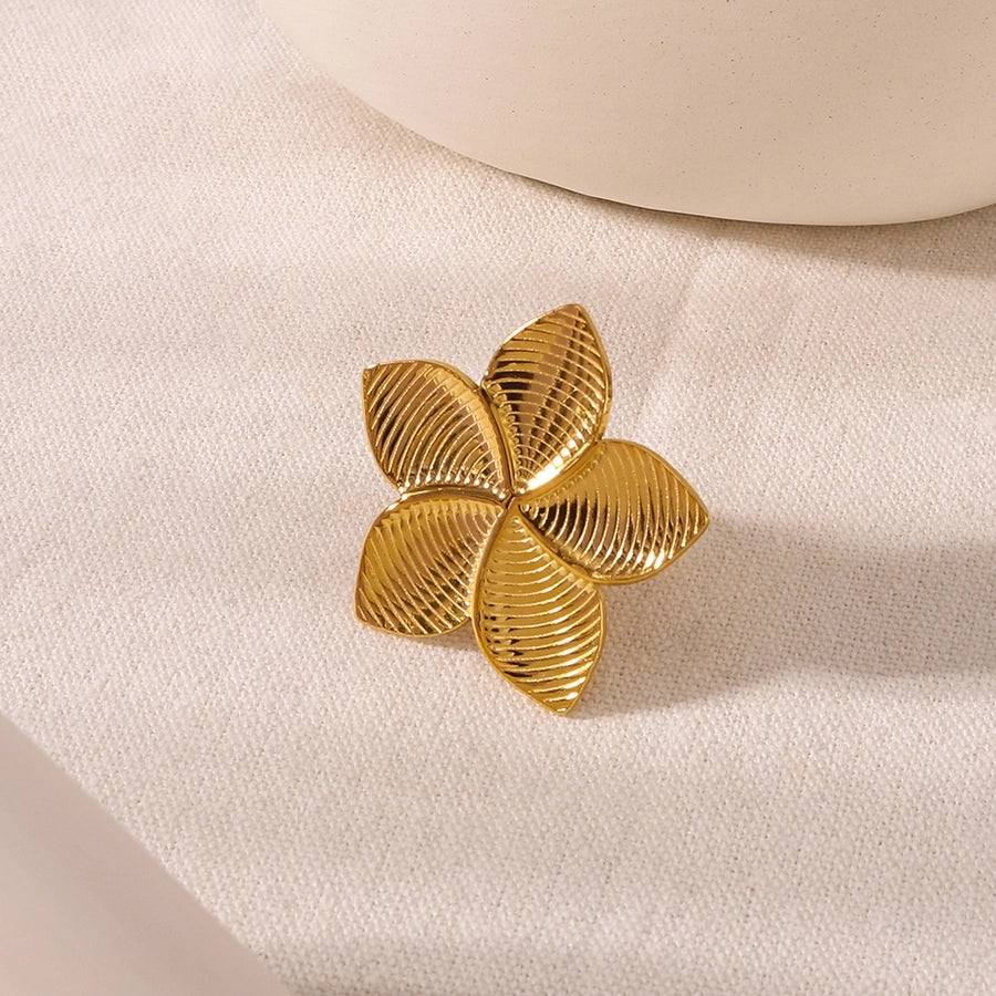 Jewelry Vintage Style Simple Style Geometric 304 Stainless Steel 18K Gold Plated Open Rings