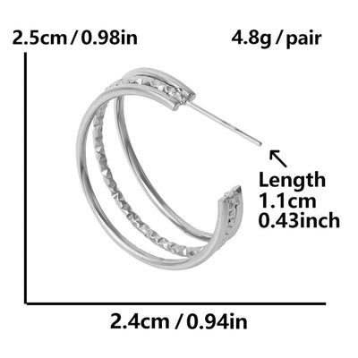 1 Pair Simple Style Classic Style Geometric 304 Stainless Steel 18K Gold Plated Ear Studs