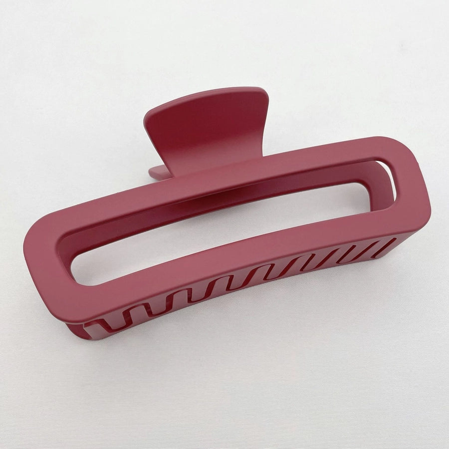 Simple square frosted rubber paint clip large small size back head high horsetail shark clip hair accessories hair clip