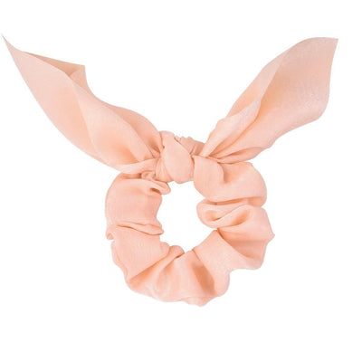 fashion simple solid color rabbit ears knot satin headdress head rope