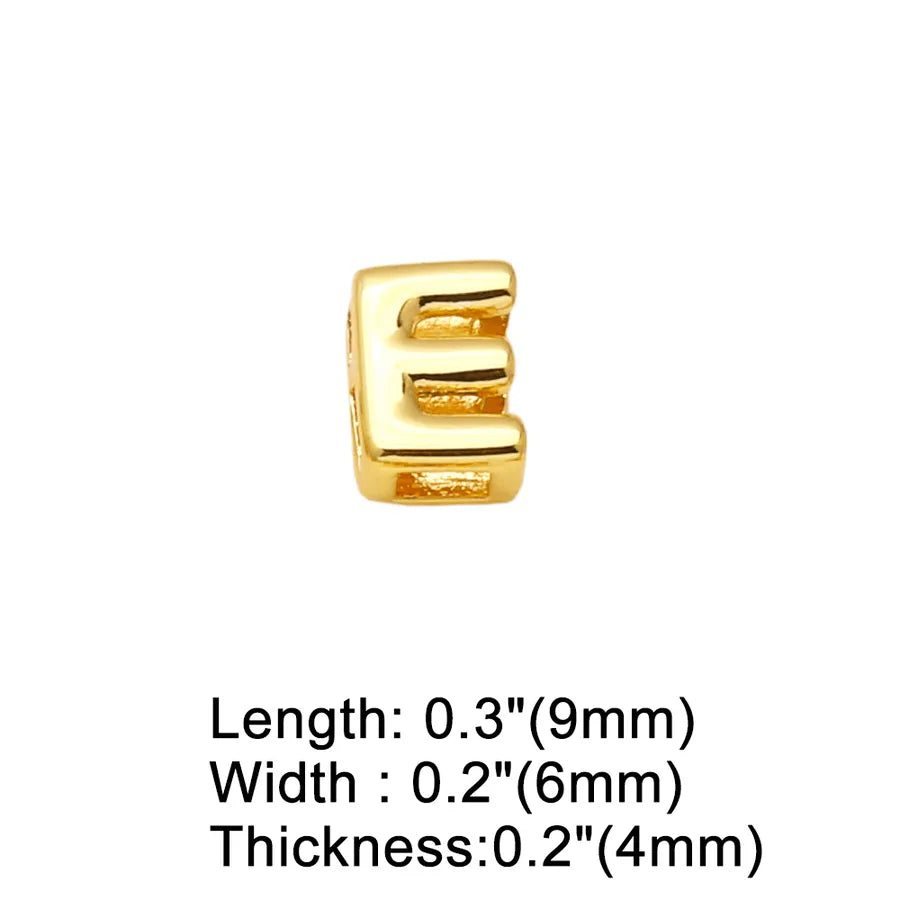 Wholesale Jewelry Basic Simple Style letter Copper 18K Gold Plated