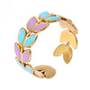 Jewelry IG Style Star Leaves Heart Shape 304 Stainless Steel Open Rings