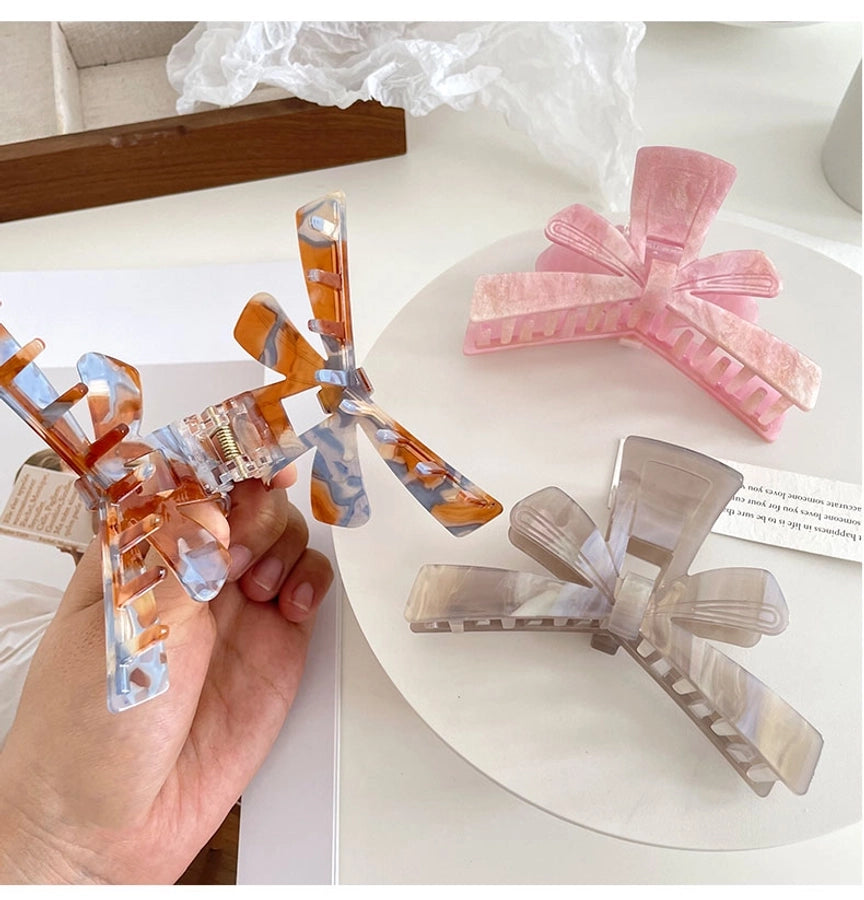 Women's Simple Style Artistic Bow Knot Acetic acid sheets Hair Claws