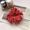 velvet oversized pure color hair scrunchies