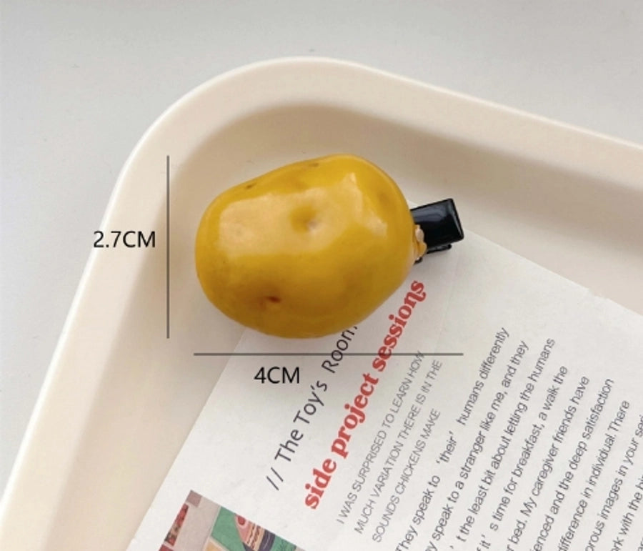 women's sweet solid color plastic hair clip