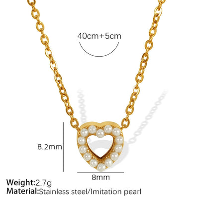 Jewelry Classic Style Star Moon Heart Shape Titanium Steel 18K Gold Plated Plating Pendant Necklace