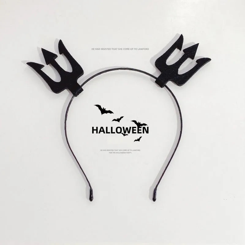 Halloween IG Style Women's Pumpkin Tree Bat Plastic Hair Band