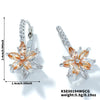 1 Pair Artistic Shiny Geometric Inlay Copper Zircon K Gold Plated Drop Earrings