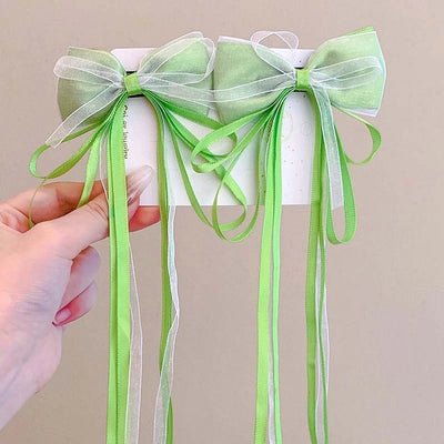 Children's super fairy bow ribbon hairpin baby Chinese style braided hair headwear girl ancient style hanfu hairpin hair accessories