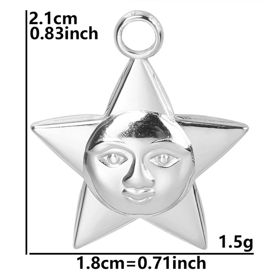 Jewelry Simple Style Pentagram 304 Stainless Steel Plating Pendant Necklace