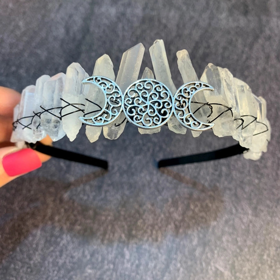 simple style flower crystal inlay crystal hair band