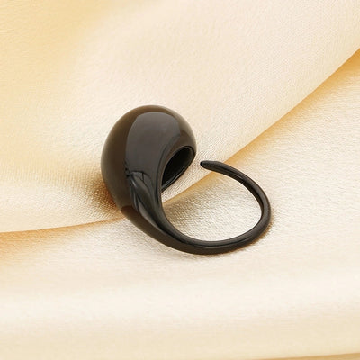 Jewelry Vintage Style Water Droplets 304 Stainless Steel 18K Gold Plated Open Rings