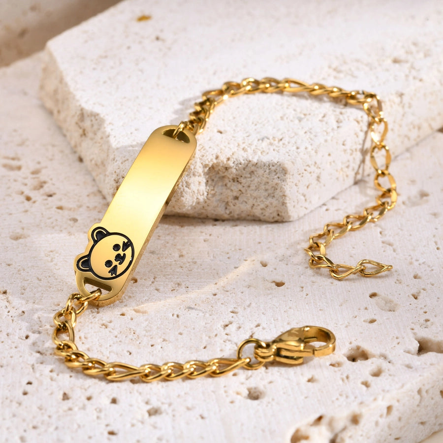 Basic Car Heart Shape Crown 304 Stainless Steel 18K Gold Plated Bracelets In Bulk