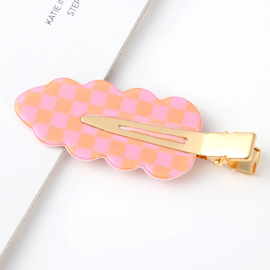 fashion ditsy floral arylic stoving varnish hair clip 1 piece
