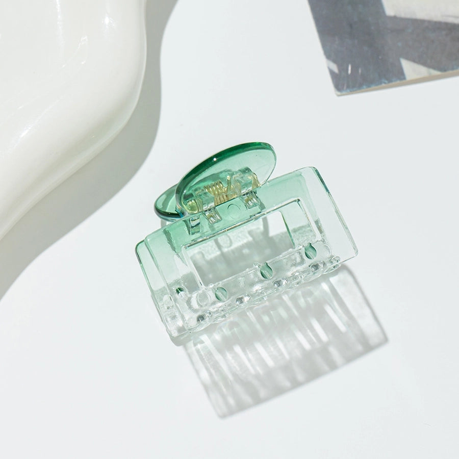 Gradient Small Grab Clip Small Disc Hairpin Environmentally Friendly Acetic Acid Shark Clip Transparent Oval Hair Grab Children's Clip