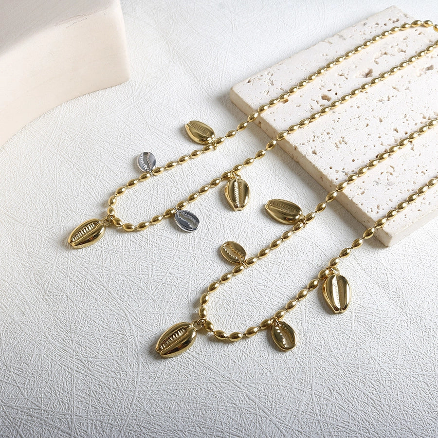 Jewelry Casual Marine Style Conch 304 Stainless Steel Plating Bracelets Earrings Necklace