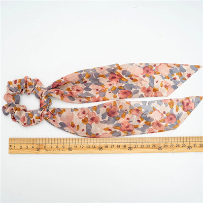 vacation polka dots solid color flower cloth floral hair tie