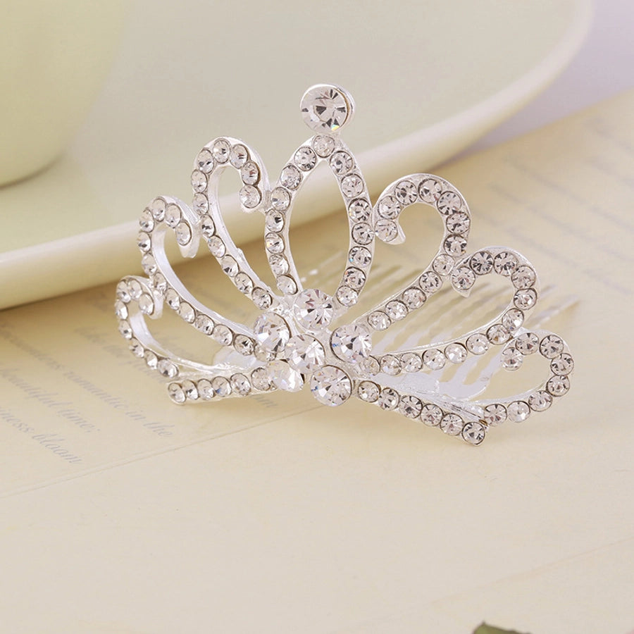 Korean style rhinestone children's crown comb hair accessories girls' performance dance performance girls' birthday gift