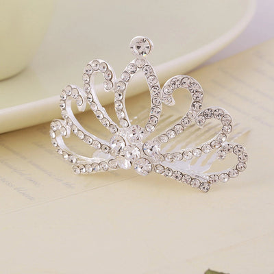 Korean style rhinestone children's crown comb hair accessories girls' performance dance performance girls' birthday gift