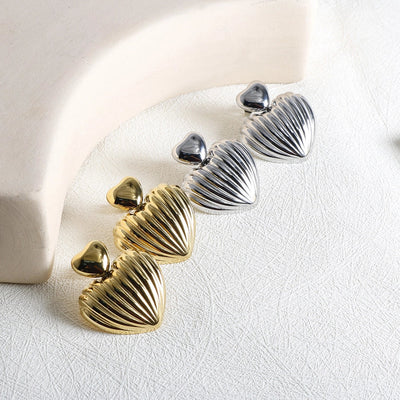 Jewelry Elegant Heart Shape Titanium Steel Jewelry Set