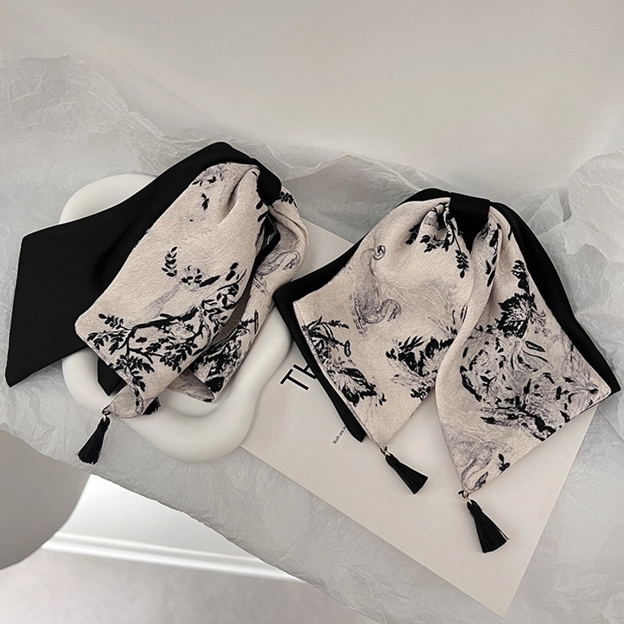 Women's Chinoiserie Color Block Printing Hair Band