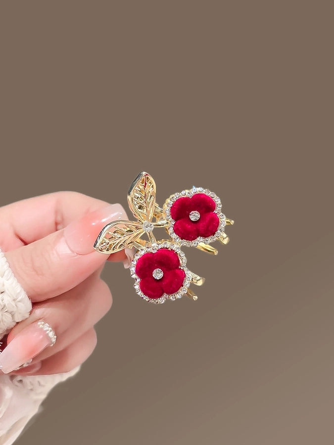 Women's Casual Simple Style Streetwear Floral Alloy Hair Claws