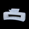 solid color jelly frosted hollow out hair clip