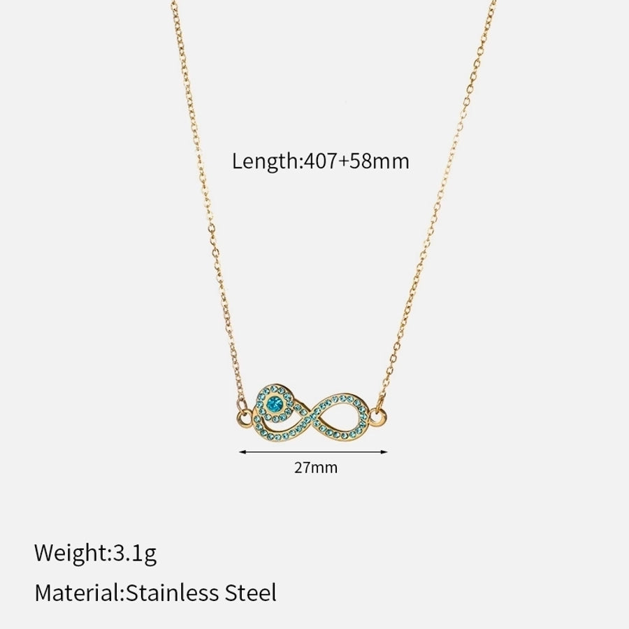 Jewelry Elegant Vintage Style Luxurious Geometric 304 Stainless Steel 18K Gold Plated Pendant Necklace