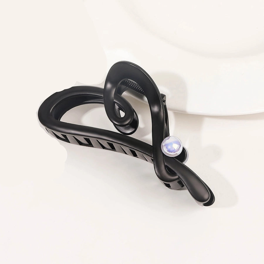 Women's Sweet Simple Style Heart Shape Plastic Resin Inlay Artificial Pearls Hair Claws