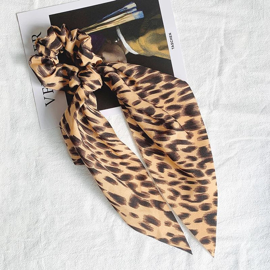 color leopard print hair band chiffon elastic hair rope nhof154782
