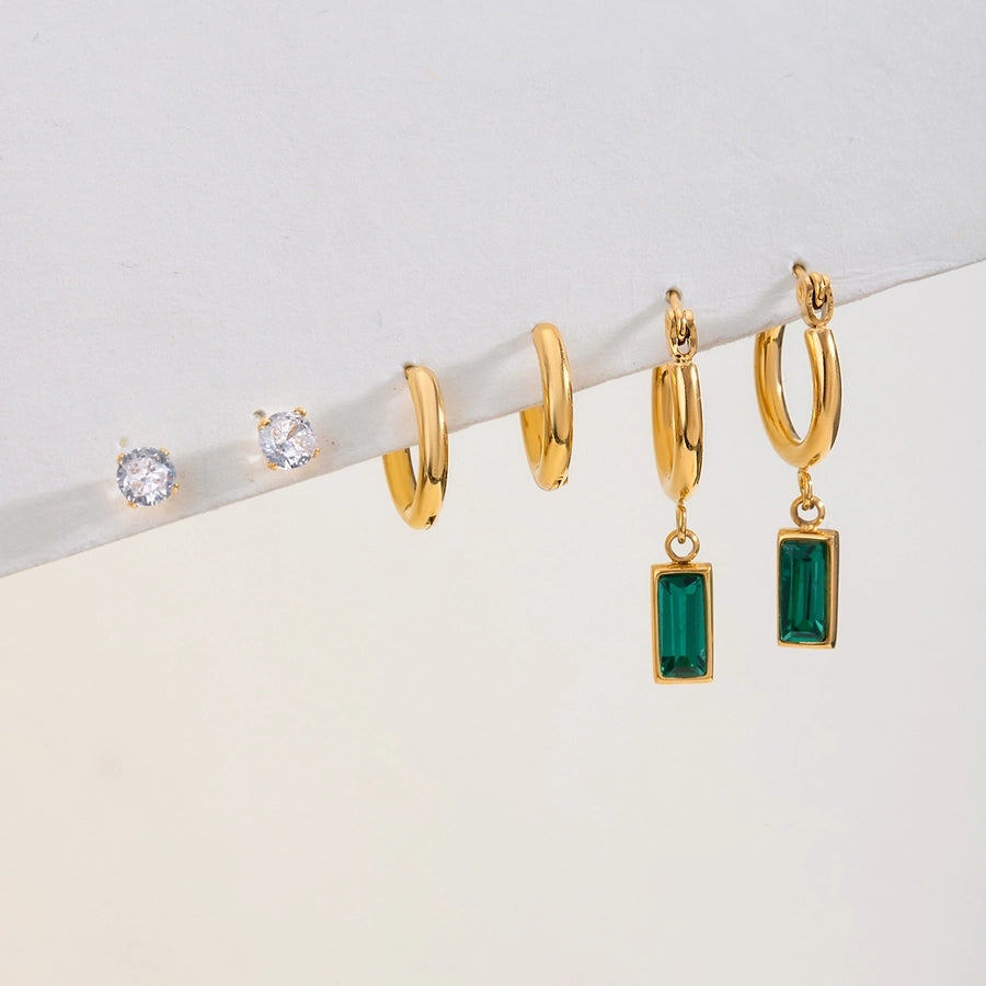 1 Set Simple Style Classic Style Geometric 304 Stainless Steel Earrings