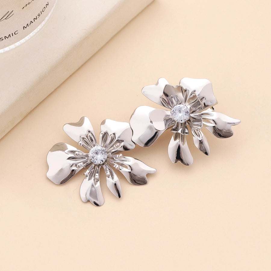 Women's Basic Simple Style Classic Style Flower Metal Plating Hair Clip