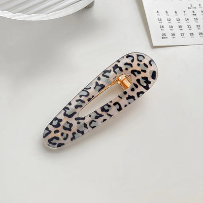 simple style leopard arylic hair clip
