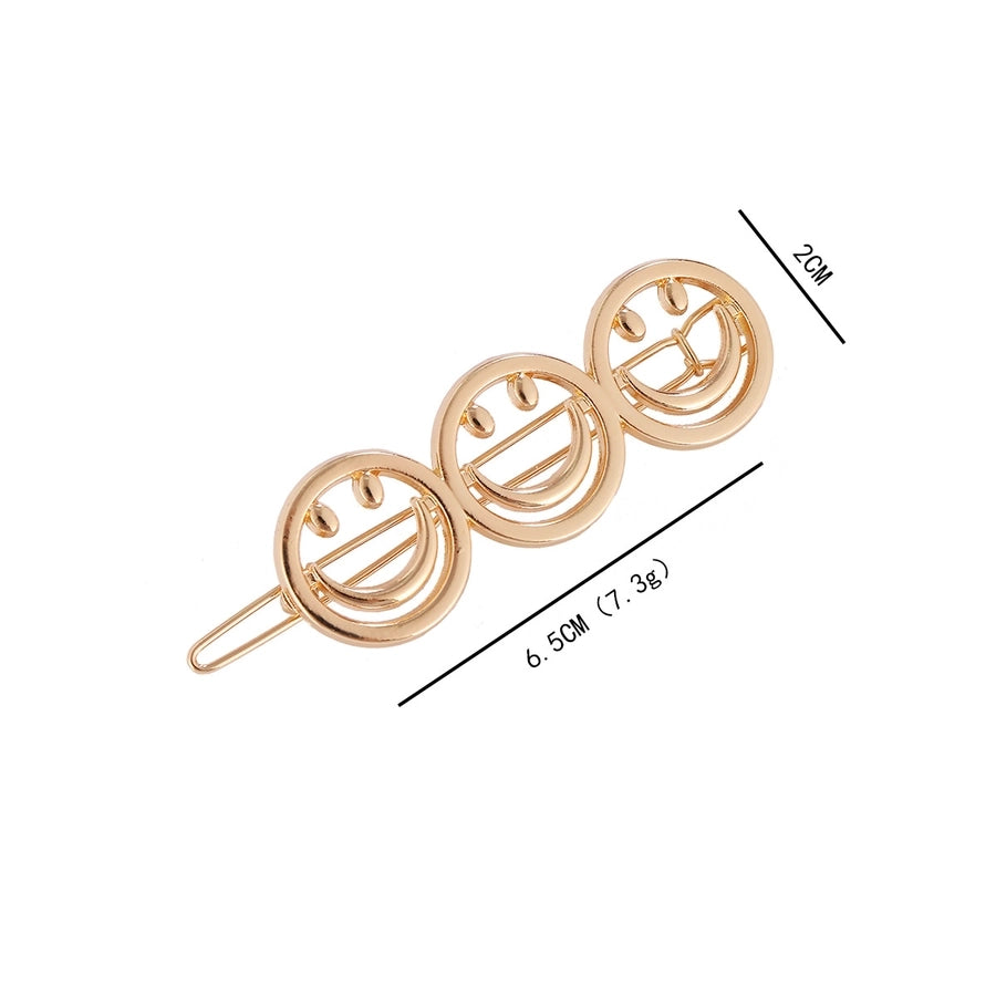 simple style solid color zinc alloy plating hair clip