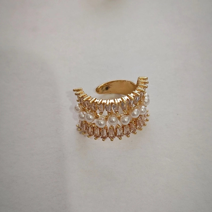 1 Piece IG Style Simple Style Geometric Plating Copper Ear Cuffs