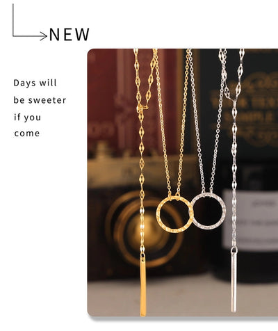 Jewelry Exaggerated Vacation Simple Style Circle Titanium Steel Pendant Necklace Necklace