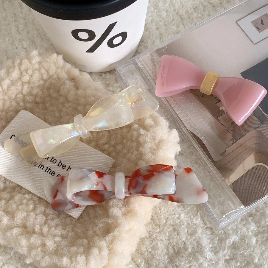 elegant lady bow knot acetic acid sheets hair clip