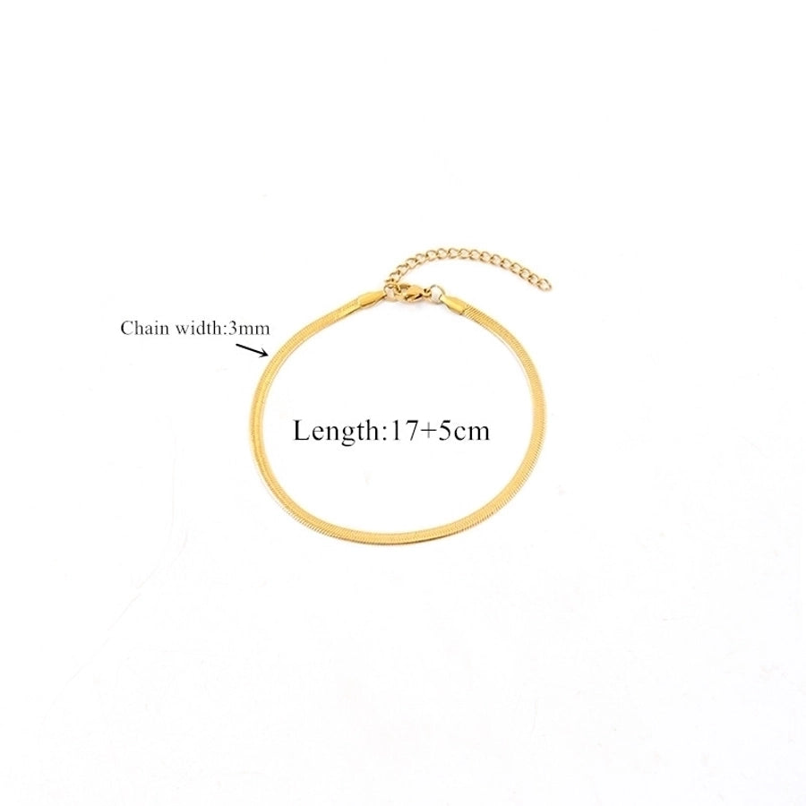 Elegant Simple Style Classic Style Chains Print 201 Stainless Steel Bracelets In Bulk