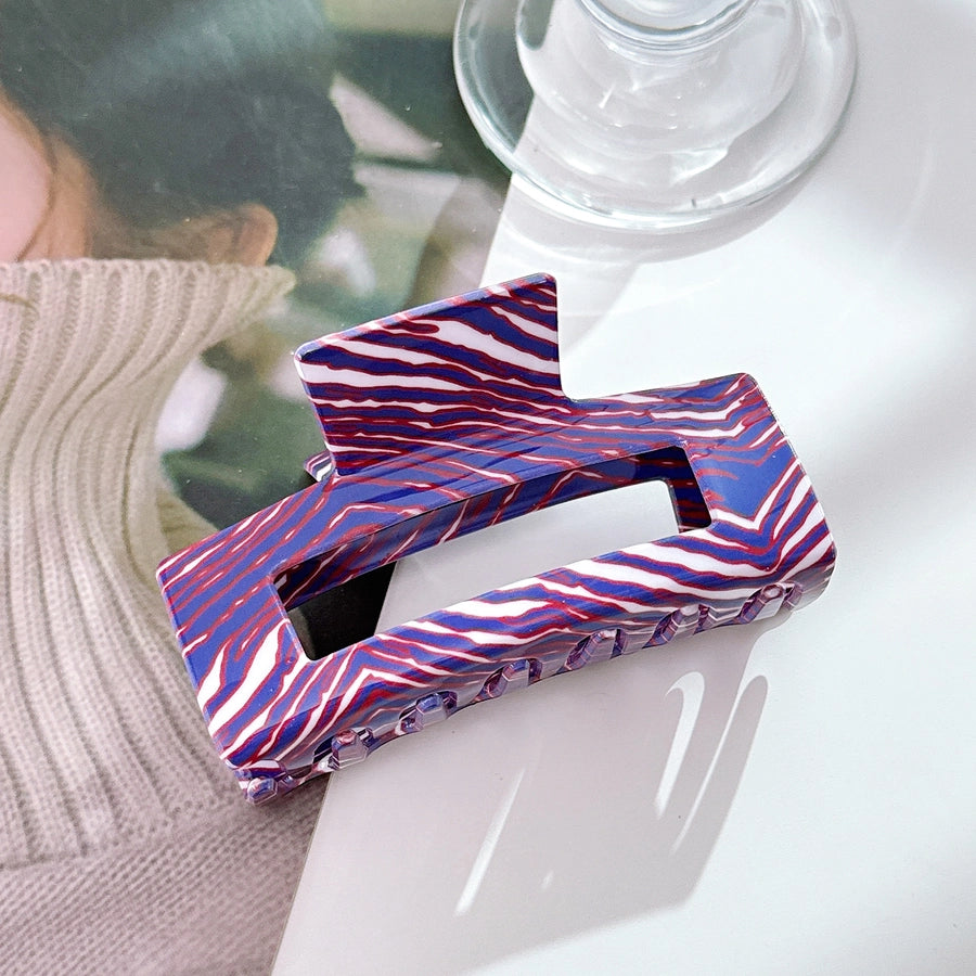 Women's Simple Style Stripe Pvc Hair Claws