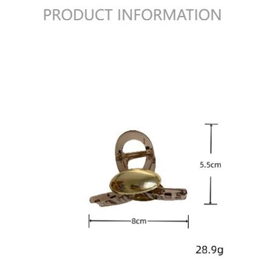 Personalized Metal Hemispherical Grip Ins Popular Barrettes Fashion All-Match Shark Clip Updo Hair Accessories