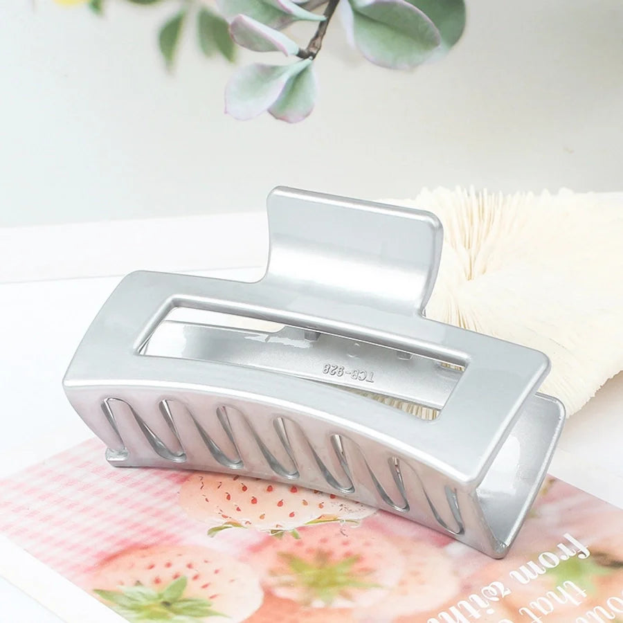 simple style rectangle arylic plating hair claws 1 piece