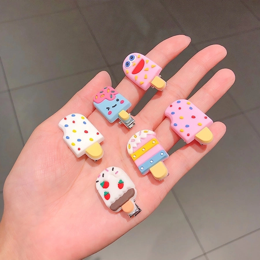 super cute cream ice cream children hairpin girl baby hair duckbill clip small clip hairpin jewelry