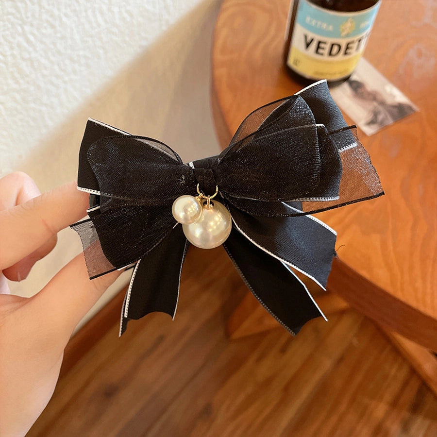vintage style bow knot alloy cloth hair claws