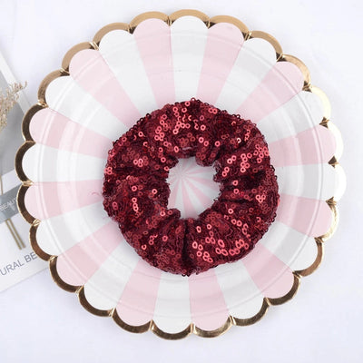 Women's Casual Simple Style Solid Color Cloth Sequins Hair Tie